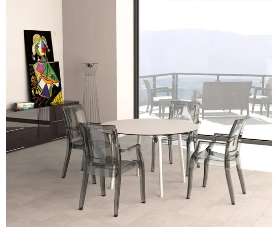 Armchair black transparent 053 Arthur 91x45x56 cm