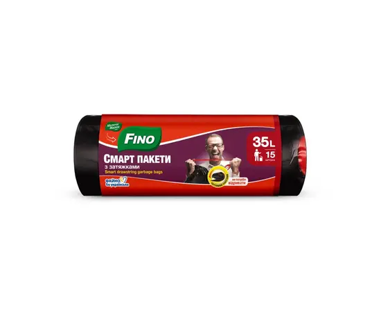 Пакеты для мусора с затяжками Fino 35л/15шт