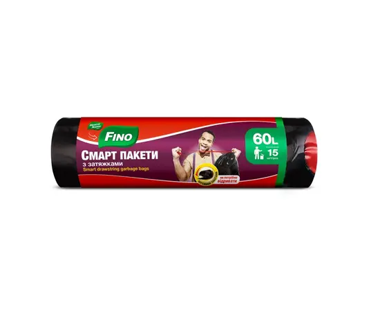 Garbage package with handles Fino 60 L/15 pcs