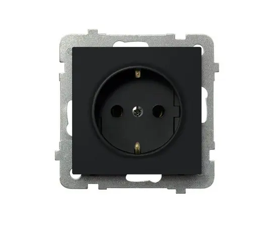 Power socket grounded Ospel Sonata GP-1RS/m/33 1 sectional black