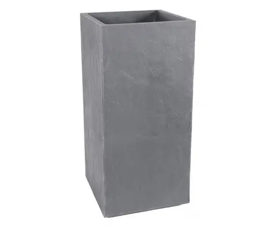 ქოთანი პლასტმასის EDA Plastiques BAC CARRE HAUT VOLCANIA 39,5 X 39,5 X 80სმ 31ლ