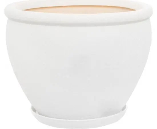 Flower Pot Ceramic Vietnam N1, White Silk