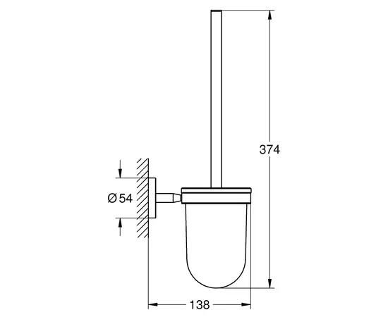Toilet brush GROHE Bau Cosmopolitan 40463001