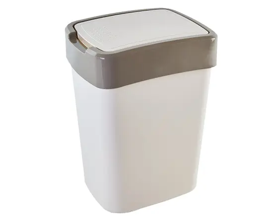 Trash bin Aleana "Evro" 18 l cocoa/white rose