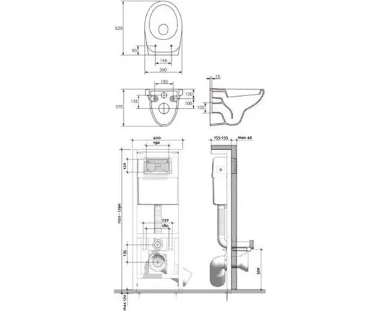 Инсталляци Cersanit DELFI TPL