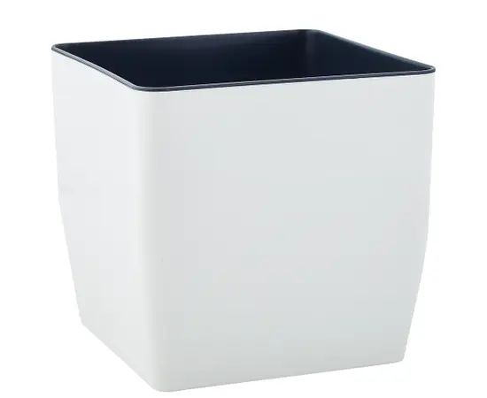 Flower pot plastic Aleana Kvadro short 22*22*21cm white