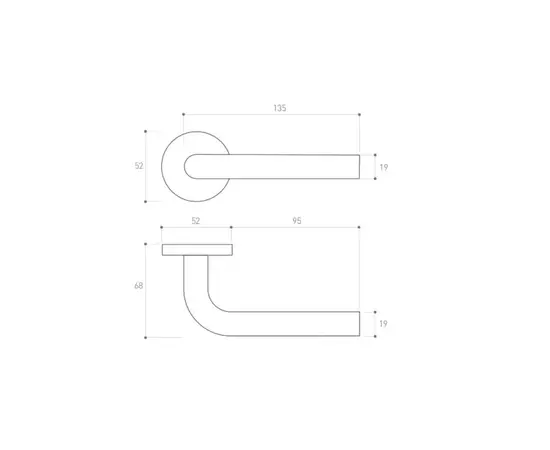 Ручка на розетке Metal-Bud DOMINO DNO с накладкой под цилиндр NNY