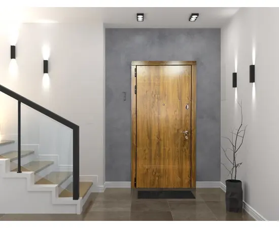 Дверь металлическая внутреннее открывание S-188 950х2200mm L MDF 12 mm Дуб золотистый
