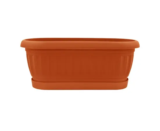 Plastic flower pot with a stand for cactus ALEANA Terra 31,5x12,5 terracotta