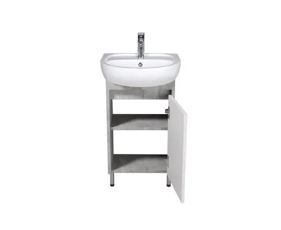 Bathroom furniture with washbasin Nice Loft 50 grey/white Solo 50 cm