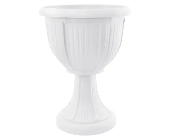 Flower Pot Plastic with a stand Leon Deep 41 White