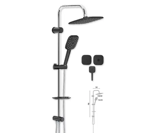 Shower system Valtemo AQUA BLACK VS-2518