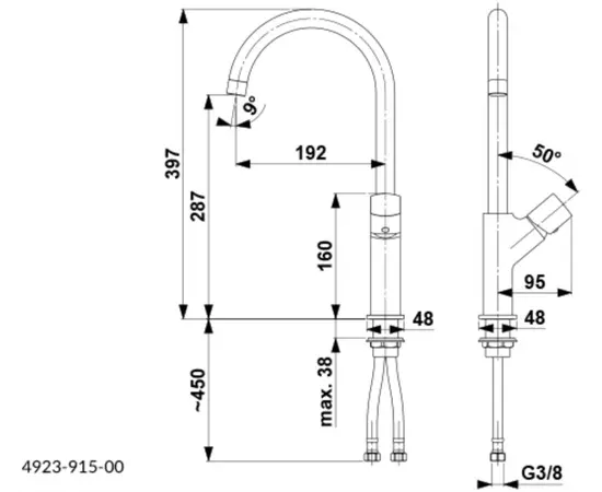Kitchen faucet KFA Morganit chrome