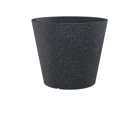 Plastic flower pot Scheurich SCHWARZ GRANIT 49/242 CONEO 49