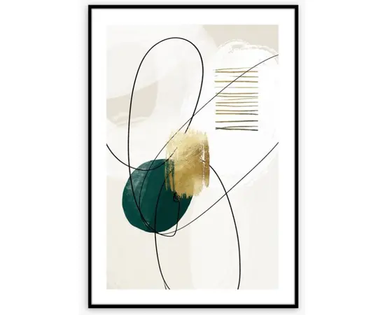 Картина в рамке Styler Green Shape I AB110 50X70 см