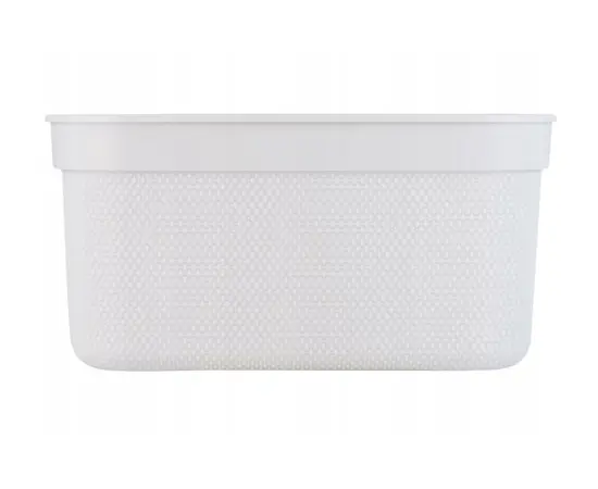 Storage basket with lid Rotho DECO 5L white