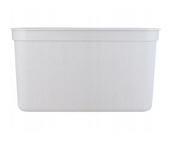 Storage basket with lid Rotho DECO 16L white