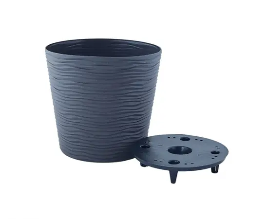 Plastic pot Aleana Fiujne 1.6 l granite