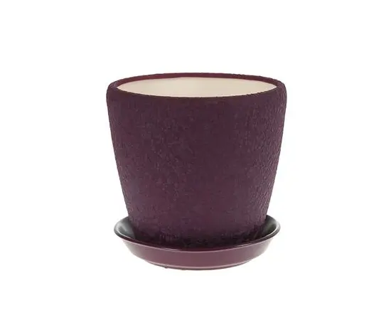Ceramic flower pot Oriana Gracia №1 violet 24.5x25.2 cm