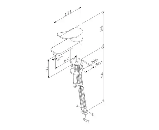 Washbasin faucet AM.PM X-Joy F85A02100 chrome