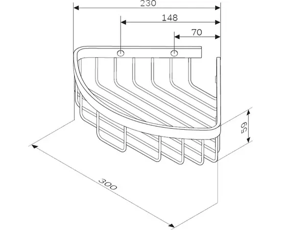 Полка для душа двухъярусная угловая AM.PM  Sense L Black Matt A7452222