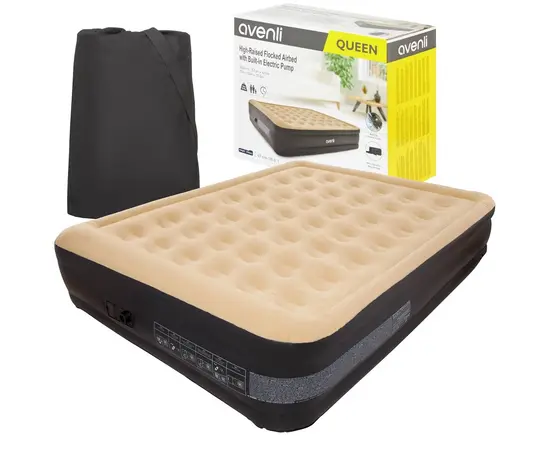 Inflatable mattress with electric pump Avenli 24042EU 203x157x47cm