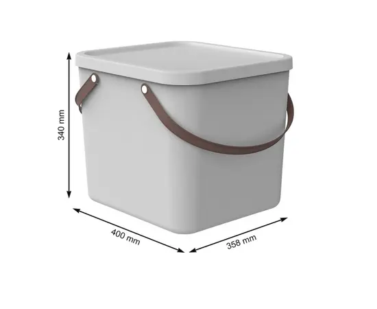 Storage box Rotho 40L ALBULA white