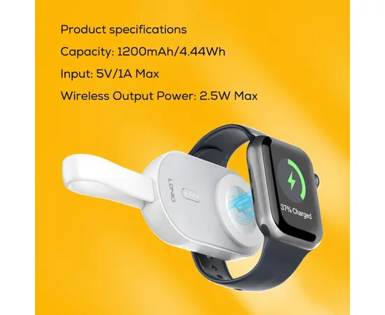 საათის უკაბელო პორტატული დამტენი LDNIO AW005 Power Bank