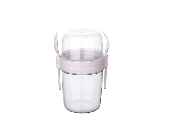 Plastic cup-container with spoon and fork TITIZ 28335 650ml