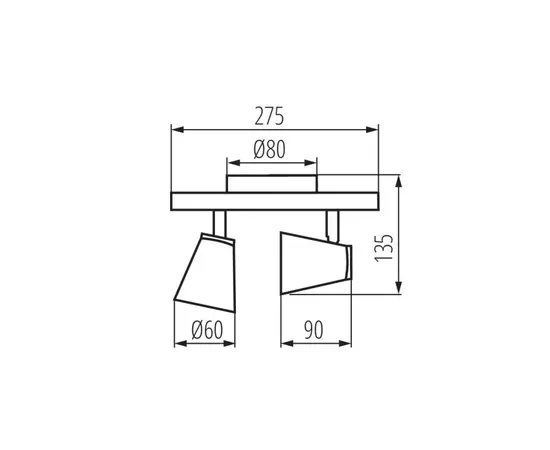 სანათი სპოტი Kanlux ENALI EL-2I W 28762 GU10 2x MAX 35W