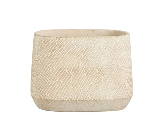 ქოთანი კერამიკული Camino pot oval taupe - l28xw16xh21cm