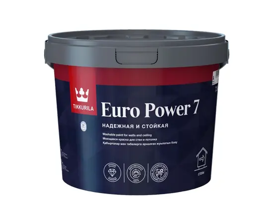 ინტერიერის საღებავი რეცხვადი Tikkurila EURO POWER 7 A_New 7,5 ლ