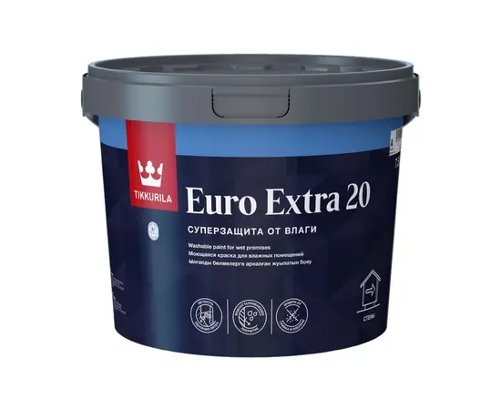 Краска для влажных помещений Tikkurila EURO EXTRA 20 C_New 7,5 л