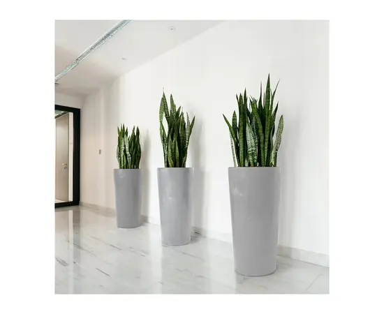 Flower pot grey Lamela LILIA ECO 29,5 l