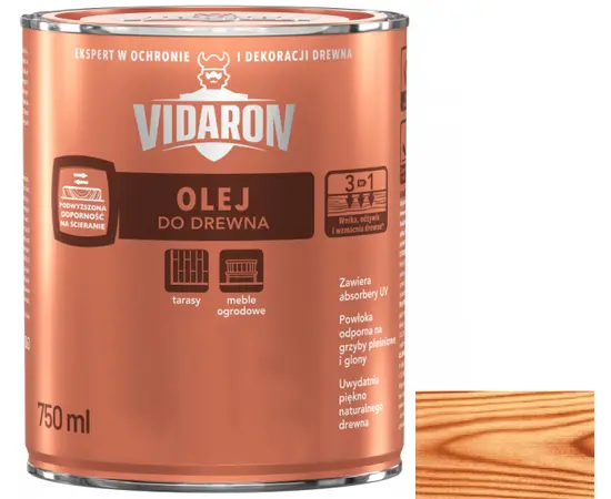 Масло для древесины Vidaron 750 мл D02 тик натуральный