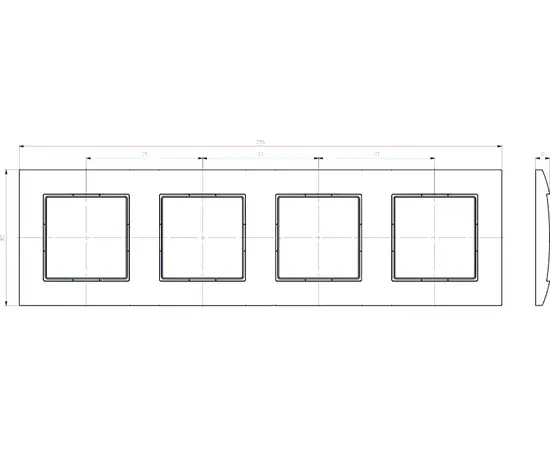 Frame Ospel Aria R-4U/00 4 sectional white