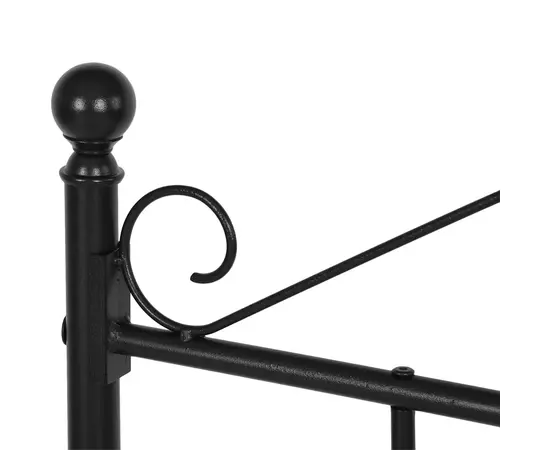 Metal bed black 197x91.5x96 cm