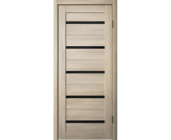 Дверной блок Fly Doors ПВХ LA STELLA 206 ясень латте 36x700x2150 мм стекло черное