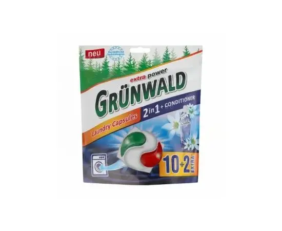 ტანსაცვმლის სარეცხი კაფსულა GRUNWALD 2-1-ში 12 ც