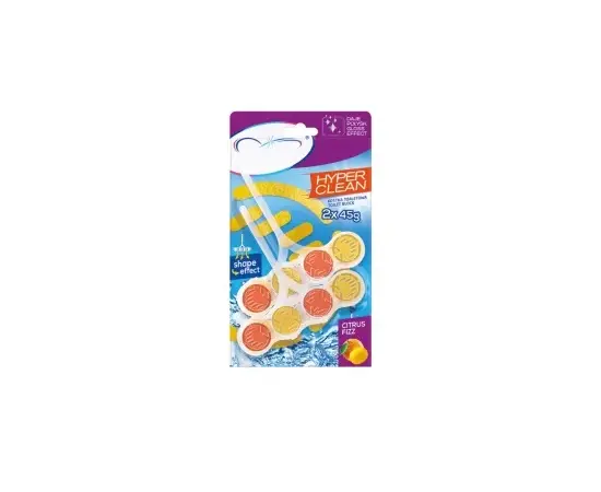Toilet block Hyper Clean citrus foam 2x45 g