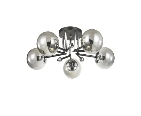 Chandelier Bella Mita E27 5 6259-5 black chrome BK+CR