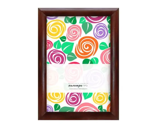 Wooden frame with glass Palitra D34KL/1812 15х21 burgundy