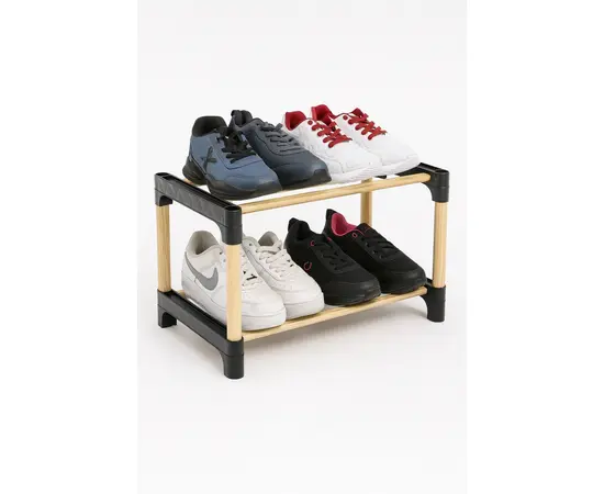 Shoe rack wooden Sev Plastik 2 tier