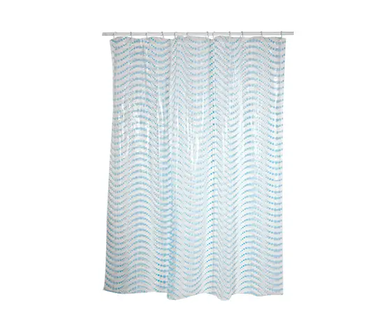 Shower curtain MSV Algae Blue 180x200 cm