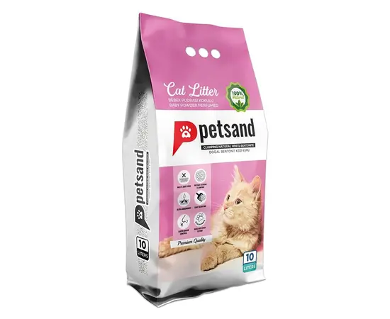 Песок для кошек Petsand 10л детская пудра