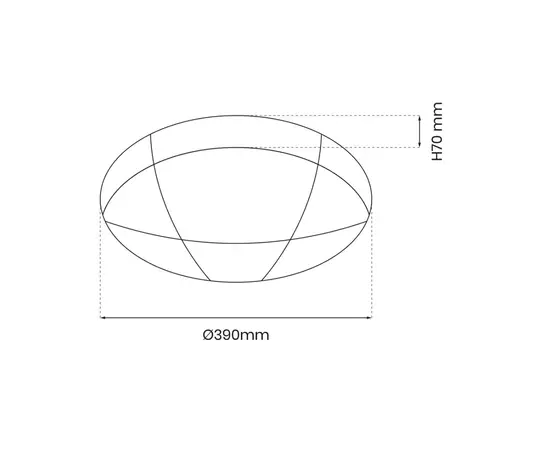 Ceiling light Milagro BOB LED 24W Ø390 remote control