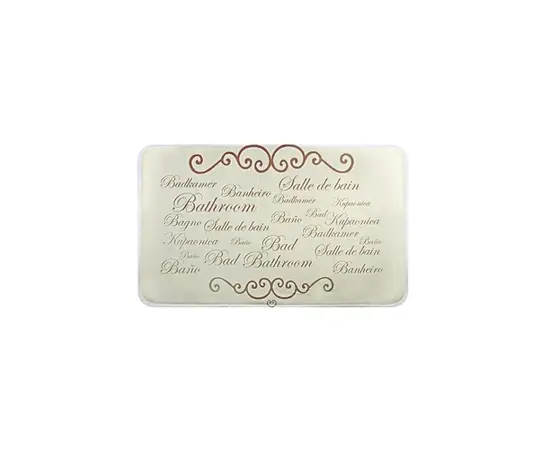 დასაფენი აბაზანის MSV Tapis Bain Microfibre Paris Creme 45x75 სმ