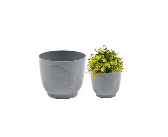 Flower pot Lamela ATENA 140 cover - grey 1,4L