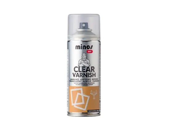 სპრეი ლაქი გამჭვირვალე Evochem Minos Clear Varnish Spray 400 მლ მქრქალი