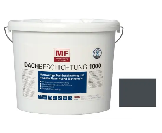 Paint for roof Meffert color mix Dachbeschichtung MF 1000 grey 15 l 7015